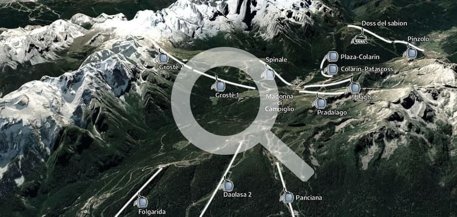 Interactive ski map